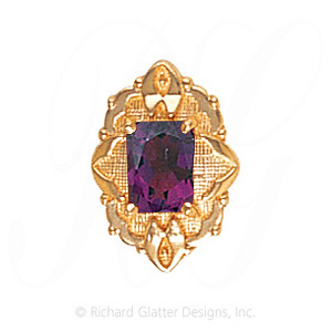 GS464 AMY - 14 Karat Gold Amethyst Slide 